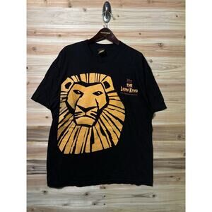 Vintage Disney The Lion King Graphic T Shirt Mens Medium Black Broadway Musical